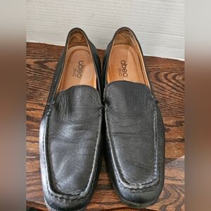 Abeo Bio System Venetian Comfort Shoe Loafers Black Leather Mens 12 (BIN11)